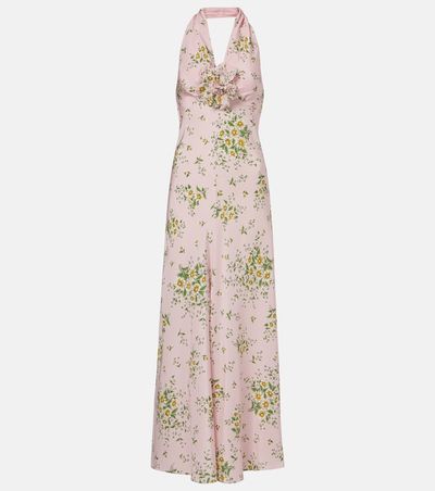 Rodarte Rodarte Floral-appliquÃ© floral silk crÃªpe gown