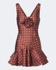 Rodarte Rodarte Floral-appliqué polka-dot satin minidress - 1