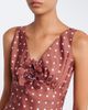 Rodarte Rodarte Floral-appliqué polka-dot satin minidress - 3