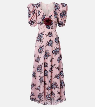 Rodarte Rodarte Floral-appliqué silk gown