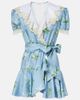 Rodarte Rodarte Floral lace-trimmed silk twill minidress - 1