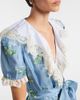 Rodarte Rodarte Floral lace-trimmed silk twill minidress - 3