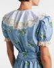 Rodarte Rodarte Floral lace-trimmed silk twill minidress - 5