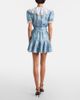Rodarte Rodarte Floral lace-trimmed silk twill minidress - 6
