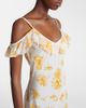 Rodarte Rodarte Floral ruffled silk moirÃ© slip dress - 3