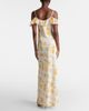 Rodarte Rodarte Floral ruffled silk moirÃ© slip dress - 5