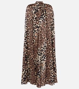 Rodarte Rodarte Leopard-print caped silk charmeuse gown