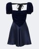 Rodarte Rodarte Ruched silk satin and velvet minidress - 1