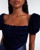 Rodarte Rodarte Ruched silk satin and velvet minidress - 3