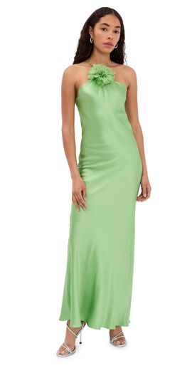 midi red halter dress Red Halter Low Back Ruched Midi Dress – PinkBlush main image 0