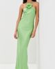 Rodarte Rodarte Silk Bias Halter Dress Green - 2