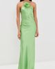 Rodarte Rodarte Silk Bias Halter Dress Green - 5