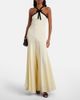 Rodarte Rodarte Velvet-trimmed silk crÃªpe maxi dress - 2