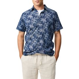 Rodd & Gunn Rodd & Gunn Arthurs Pass Palm Print Short Sleeve Button-Up Shirt