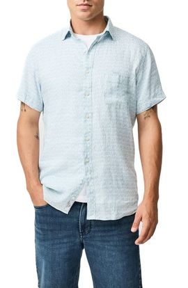 Rodd & Gunn Rodd & Gunn Glenene Sports Fit Microprint Short Sleeve Linen Button-Up Shirt