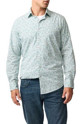Rodd & Gunn Rodd & Gunn Woodstock Downs Leaf Print Cotton Button-Up Shirt
