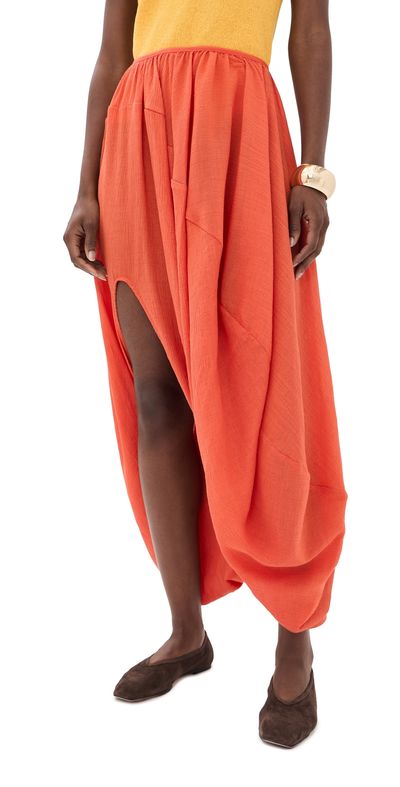 Rodebjer Rodebjer Cybele Balloon Skirt Bleached Red