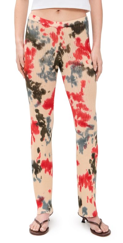 Rodebjer Rodebjer Monica Tie Dye Pants Red Multi