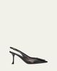 Roger Vivier 85mm Viv Ville Leather Slingback Pumps - 1