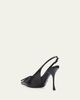 Roger Vivier 85mm Viv Ville Leather Slingback Pumps - 4