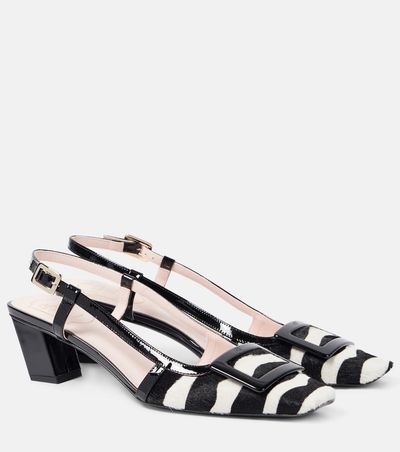 Roger Vivier Roger Vivier Belle Vivier 45 calf hair slingback pumps