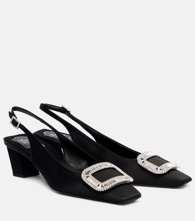 Roger Vivier Roger Vivier Belle Vivier 45 satin slingback pumps