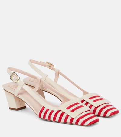 Roger Vivier Roger Vivier Belle Vivier 45 striped slingback pumps