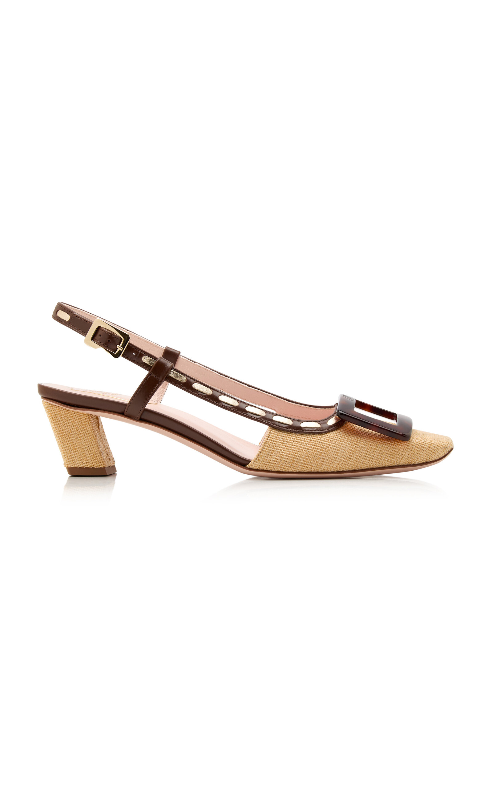 Roger Vivier Roger Vivier Belle Vivier Canvas Slingback Pumps