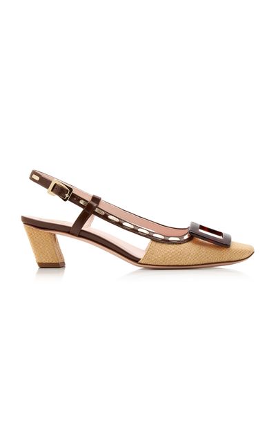 Roger Vivier Roger Vivier Belle Vivier Canvas Slingback Pumps