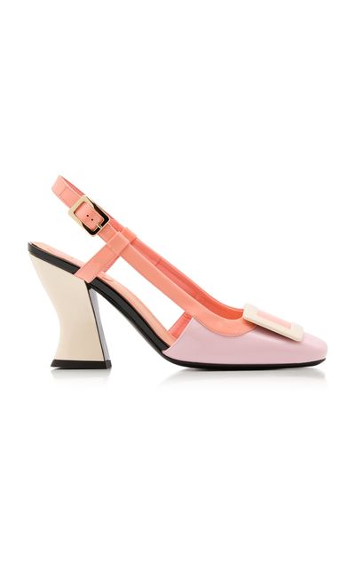 Roger Vivier Roger Vivier Belle Vivier Lacquered Slingback Pumps