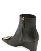 Roger Vivier Roger Vivier Belle Vivier Leather Wedge Bootie - 2