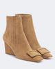 Roger Vivier Roger Vivier Belle Vivier suede wedge ankle boots - 1