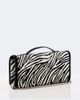 Roger Vivier Roger Vivier Belle Vivier zebra-print calf hair clutch - 4