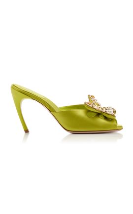 Roger Vivier Roger Vivier Choc ButterflyEmbellished Satin Mules