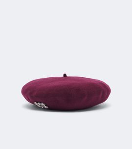 Roger Vivier Roger Vivier Crystal-embellished wool beret