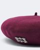 Roger Vivier Roger Vivier Crystal-embellished wool beret - 3