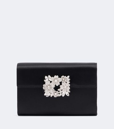 Roger Vivier Roger Vivier Efflorescence Mini embellished satin clutch