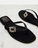Roger Vivier Roger Vivier Embellished satin thong sandals - 6