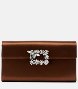 Roger Vivier Roger Vivier Embellished Small satin clutch