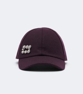 Roger Vivier Roger Vivier Embellished wool and cashmere baseball cap