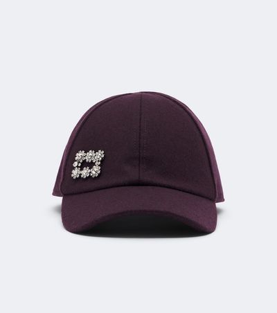 Roger Vivier Roger Vivier Embellished wool and cashmere baseball cap