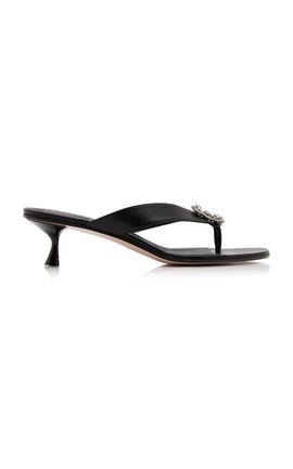 Roger Vivier Roger Vivier Flower Strass Thong Mules
