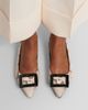 Roger Vivier Roger Vivier Gommettine snake-effect leather slingback flats - 2