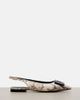 Roger Vivier Roger Vivier Gommettine snake-effect leather slingback flats - 5