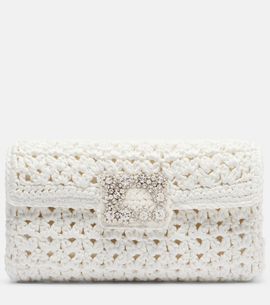 Roger Vivier Roger Vivier Jeu De Fille embellished crochet clutch