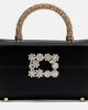 Roger Vivier Roger Vivier Jewel Efflorescence Mini satin top-handle bag - 1