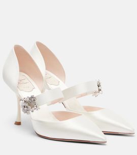 Roger Vivier Roger Vivier Mini Bouquet embellished satin pumps