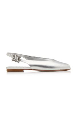 Roger Vivier Roger Vivier Peeptoe Mini Flower Slingback Pumps