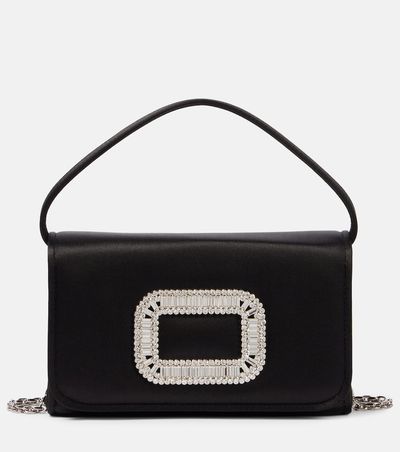 Roger Vivier Roger Vivier Pilgrim Micro embellished satin shoulder bag