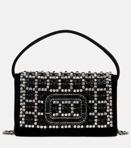 Roger Vivier Roger Vivier Pilgrim Micro embellished velvet clutch